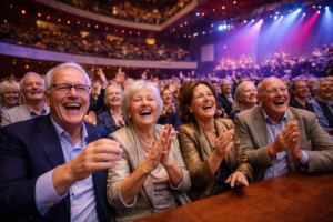 Publiek geniet van voorstelling in TivoliVredenburg terwijl cultuursubsidie per kaartje wordt gegeven